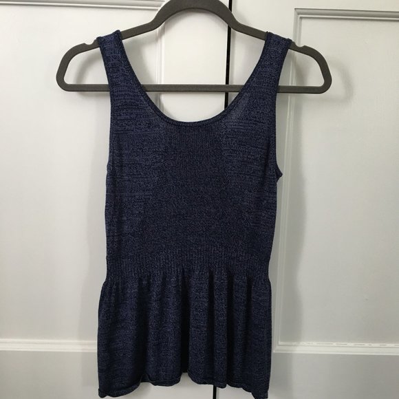 NIC + ZOE Silk Knit Peplum Tank Petite Small PS XS - Picture 4 of 6
